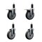 Service Caster 5'' Thermoplastic Rubber Swivel 1-1/4'' Expanding Stem Caster Set 2 Total Lock Brakes, 4PK SCC-EXTTL20S514-TPRB-2-S-2-114 - alternate 1